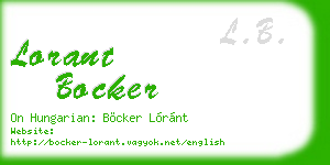 lorant bocker business card